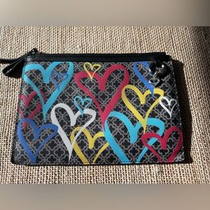 Brighton Initially Yours Heart Burst Graphics Pouch/Clutch Bag